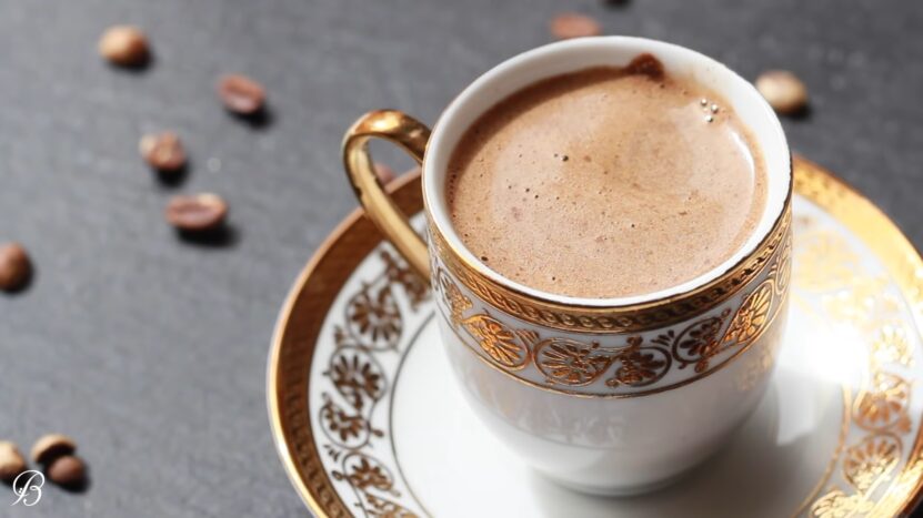 Turkish coffee serving